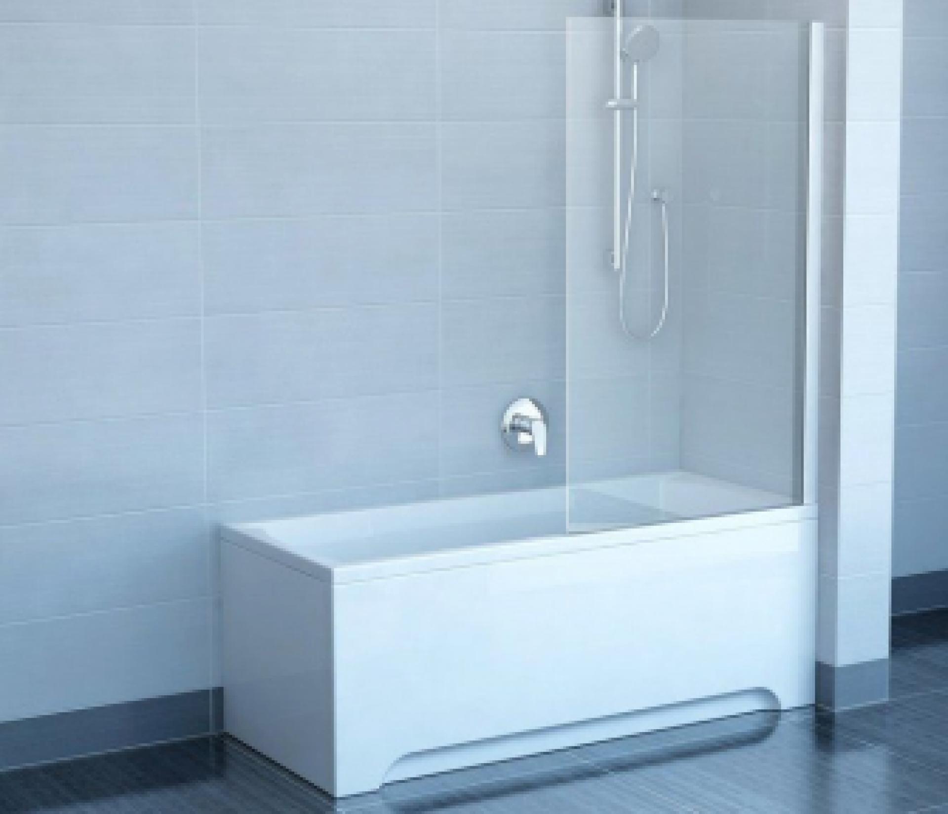 Шторка для ванны Ravak Chrome  CVS1-80 L блестящий ,стекло Transparent  7QL40C00Z1
