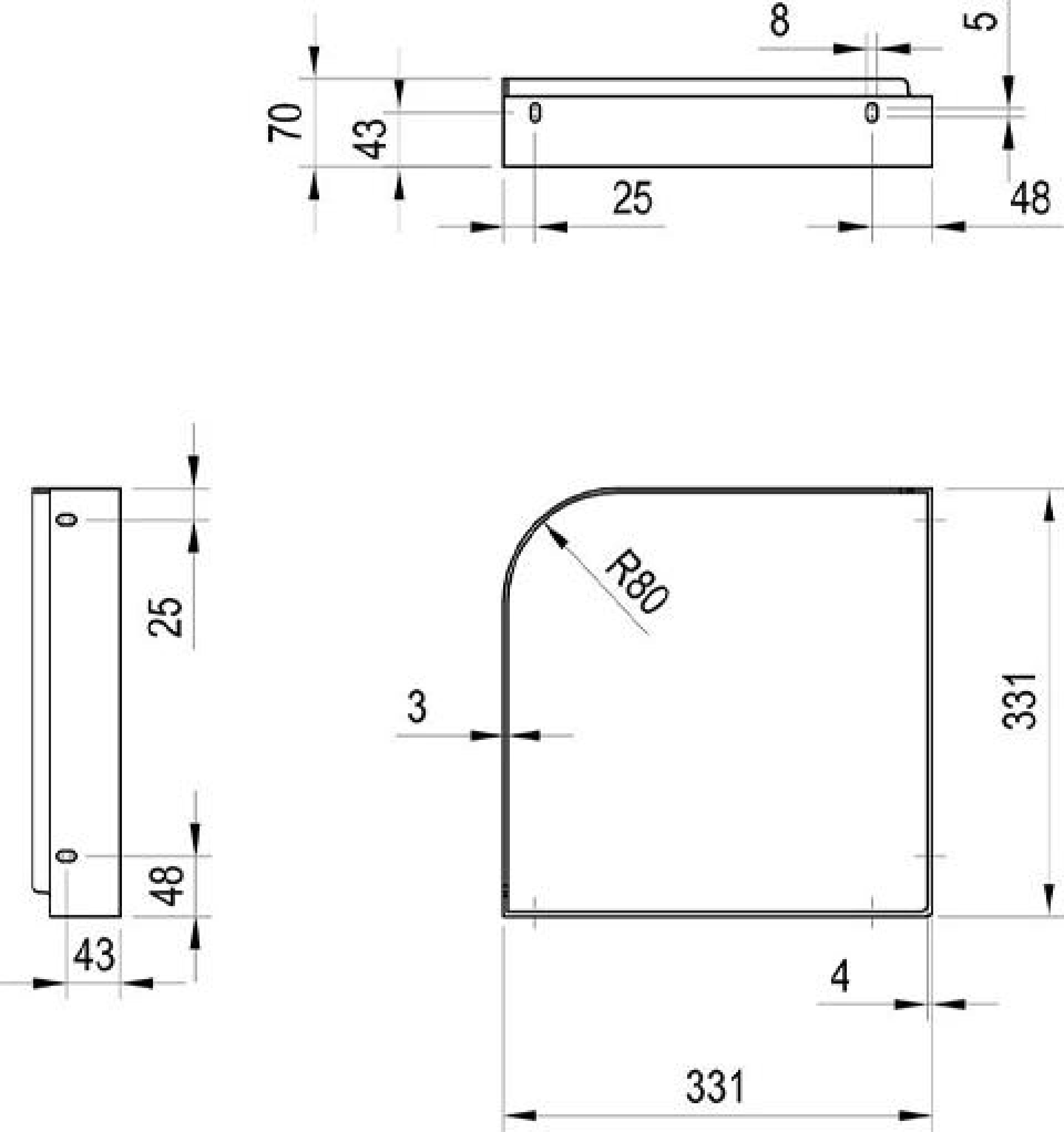 Консоль для раковины Ravak Yard X01775, белый