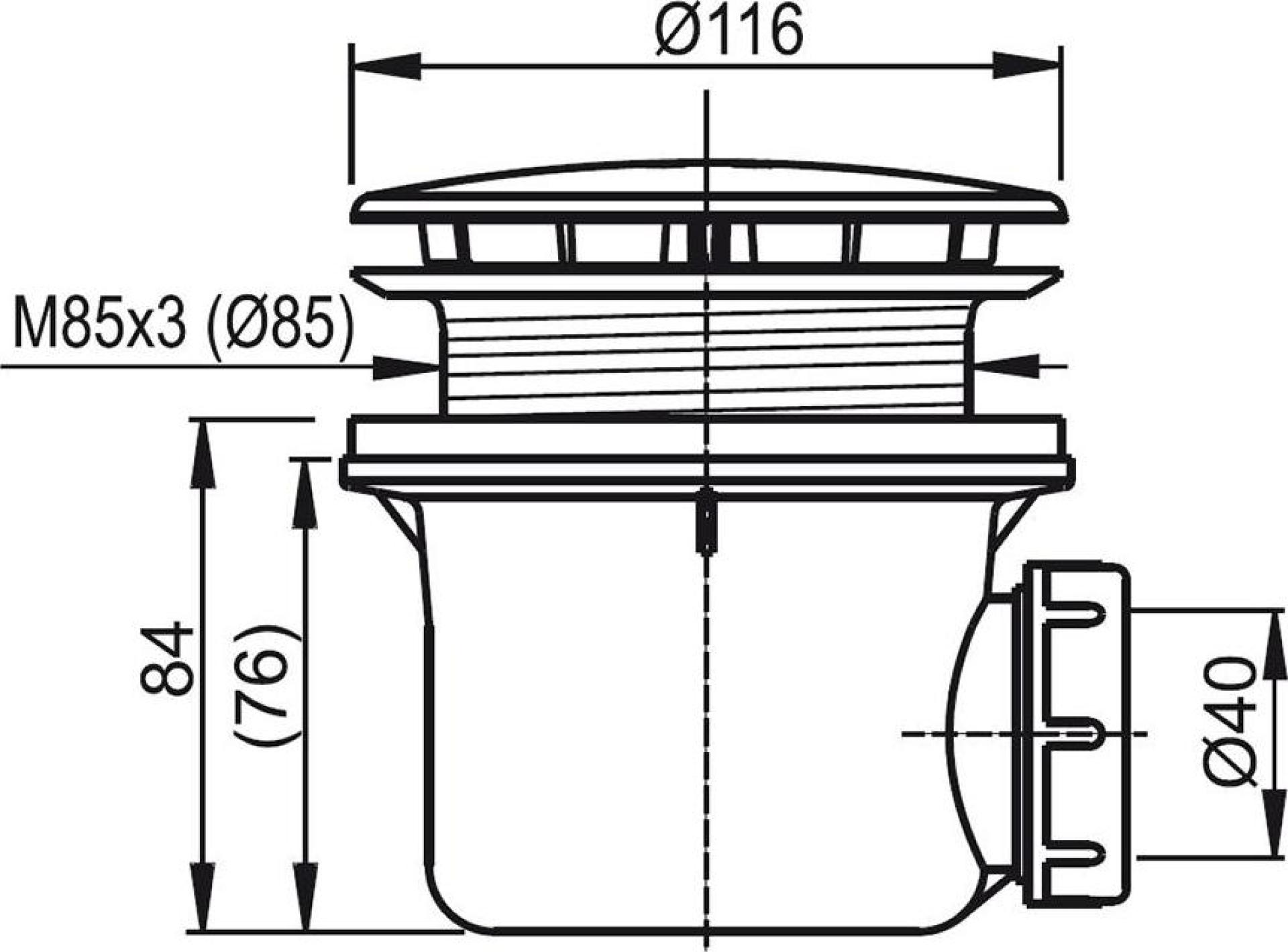 Сифон для поддона Ravak Standard 90 X01314 хром