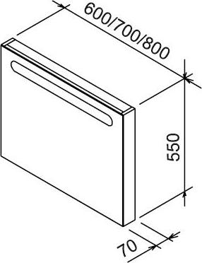 Зеркало Ravak Chrome 800 оникс X000000551