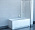 Шторка для ванны Ravak Chrome CVS1-80 R  белый+стекло Transparent 7QR40100Z1